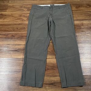 Ted Baker London Retinol Gray Chino Trousers Pants Straight Flat Front Men's 36R